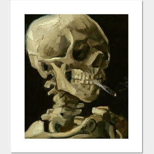 Vincent Van Gogh Skeleton Smoking Posters and Art